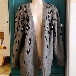 Maurice's Gray leopard sweater